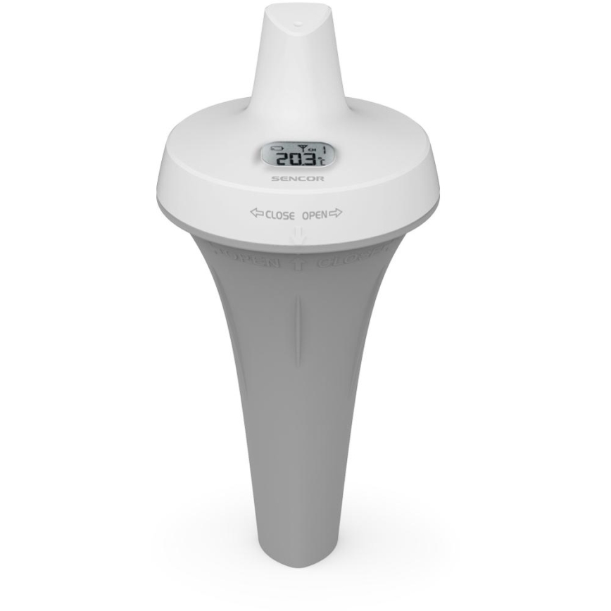 Sencor - Метеорологична станция с безжичен плаващ сензор за басейн 2xAA + 2xAA IPX7