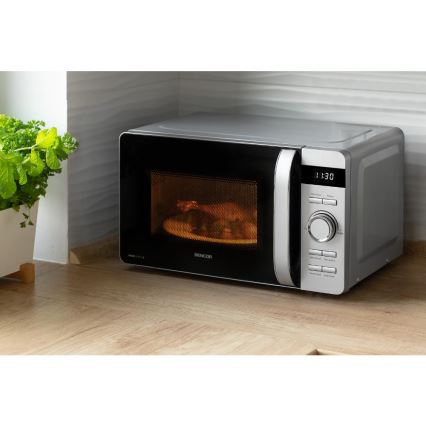 Sencor - Микровълнова фурна 800W/230V 17 l сребриста