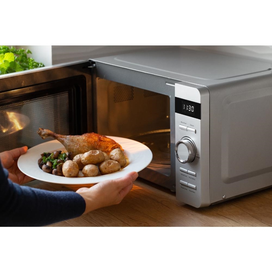 Sencor - Микровълнова фурна 800W/230V 17 l сребриста