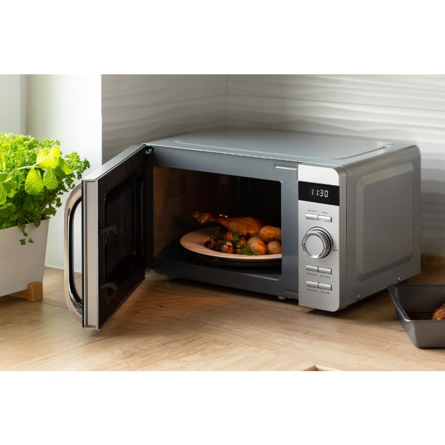 Sencor - Микровълнова фурна 800W/230V 17 l сребриста