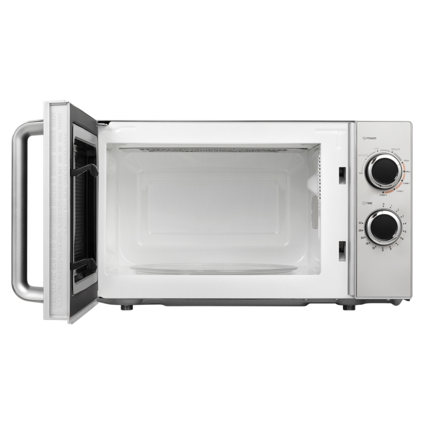 Sencor - Микровълнова фурна с функция грил 700W/900W/230V 17 л неръждаема стомана