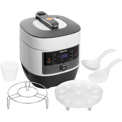 Sencor - Многофункционална електрическа тенджера под налягане 5,5 l 1000W/230V бял/черен