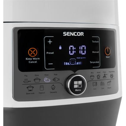 Sencor - Многофункционална електрическа тенджера под налягане 5,5 l 1000W/230V бял/черен