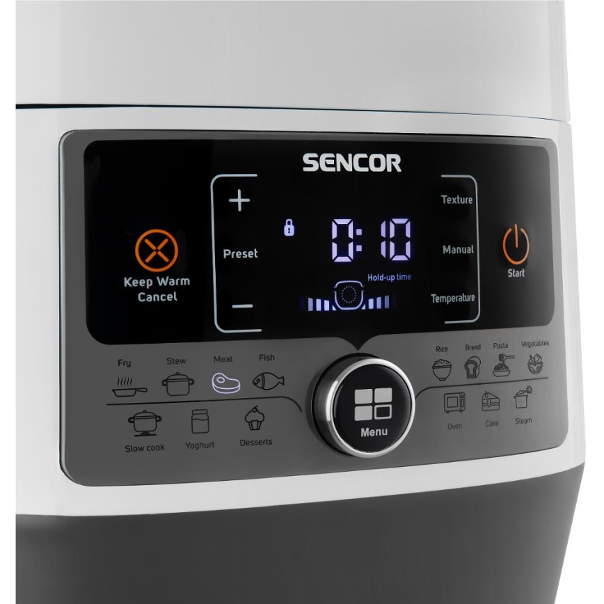 Sencor - Многофункционална електрическа тенджера под налягане 5,5 l 1000W/230V бял/черен
