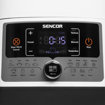 Sencor - Многофункционална електрическа тенджера под налягане 5,5 l 1000W/230V бял/черен