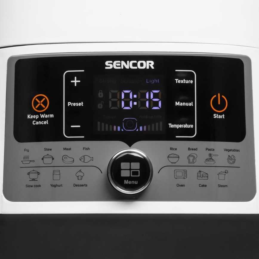 Sencor - Многофункционална електрическа тенджера под налягане 5,5 l 1000W/230V бял/черен
