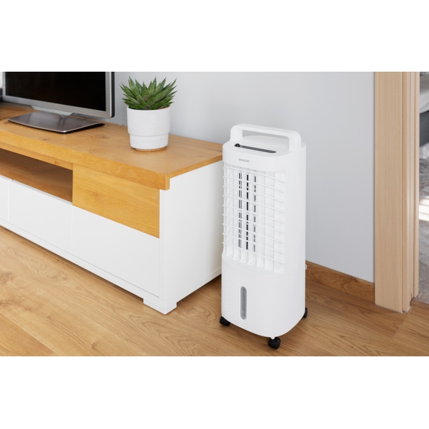 Sencor - Мобилен климатик с LED дисплей 3в1 45W/230V бял + дистанционно