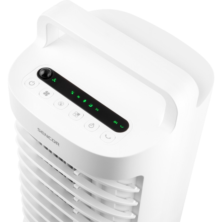 Sencor - Мобилен климатик с LED дисплей 3в1 45W/230V бял + дистанционно