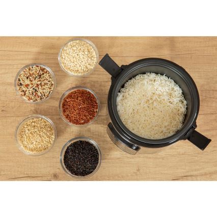 Sencor - Мултифункционална оризоварка 350W/230V 0,6 л неръждаема/черна