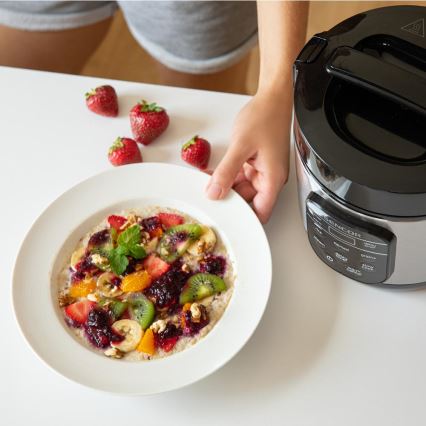 Sencor - Мултифункционална оризоварка 350W/230V 0,6 л неръждаема/черна