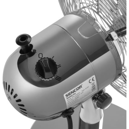 Sencor - Настолен вентилатор 30W/230V лъскав хром