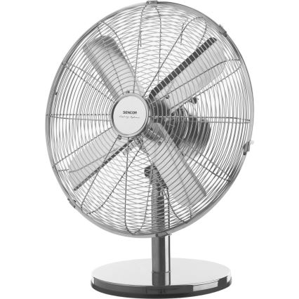 Sencor - Настолен вентилатор 50W/230V лъскав хром