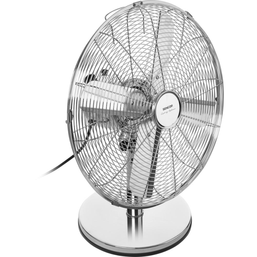 Sencor - Настолен вентилатор 50W/230V лъскав хром