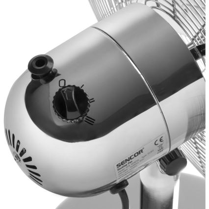 Sencor - Настолен вентилатор 50W/230V лъскав хром