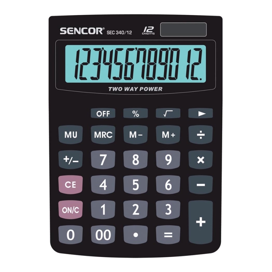 Sencor - Настолен калкулатор 1xLR1130 черен