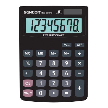 Sencor - Настолен калкулатор 1xLR1130 черен