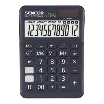 Sencor - Настолен калкулатор 1xLR1130 черен