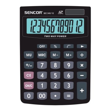 Sencor - Настолен калкулатор 1xLR1130 черен