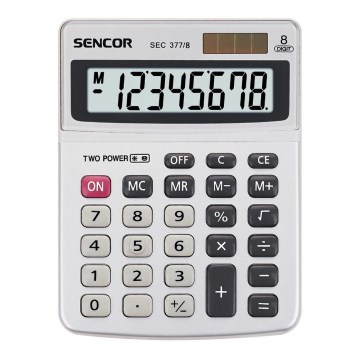 Sencor - Настолен калкулатор 1xLR41 сребрист