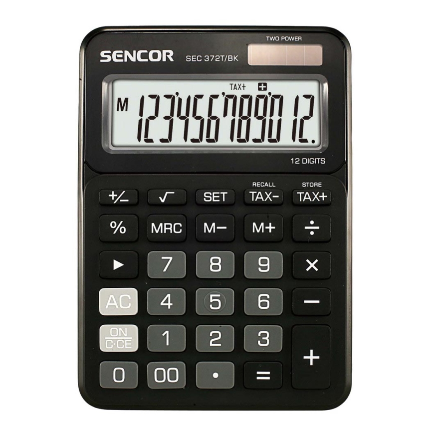 Sencor - Настолен калкулатор 1xLR44 черен