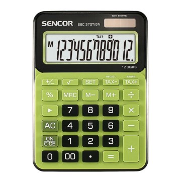 Sencor - Настолен калкулатор 1xLR44 зелен/черен