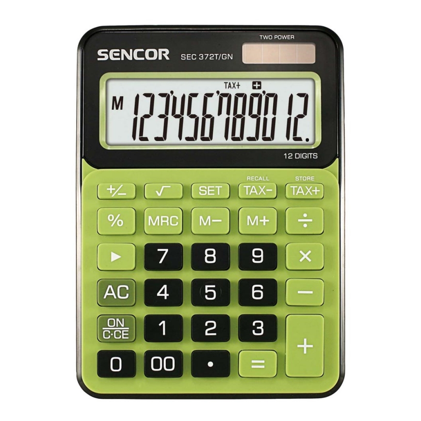 Sencor - Настолен калкулатор 1xLR44 зелен/черен