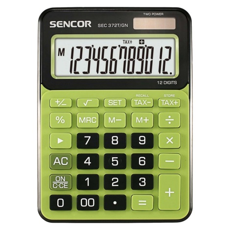 Sencor - Настолен калкулатор 1xLR44 зелен/черен