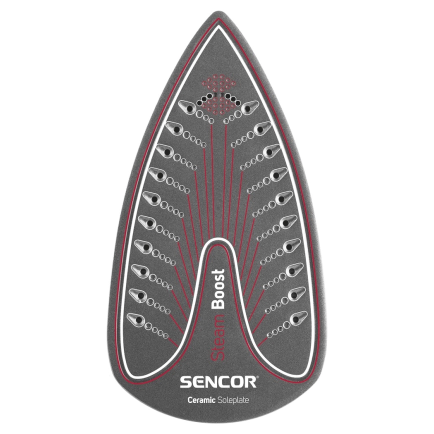 Sencor - Парна ютия 2200W/230V червена/бяла