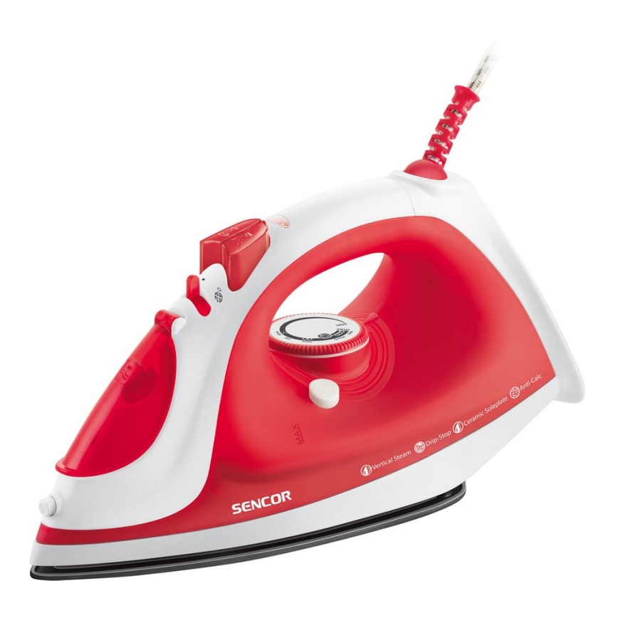 Sencor - Парна ютия 2200W/230V червена/бяла
