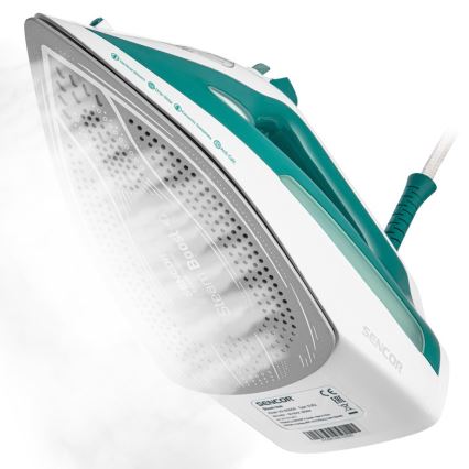 Sencor - Парна ютия 2600W/230V тюркоаз/бяла