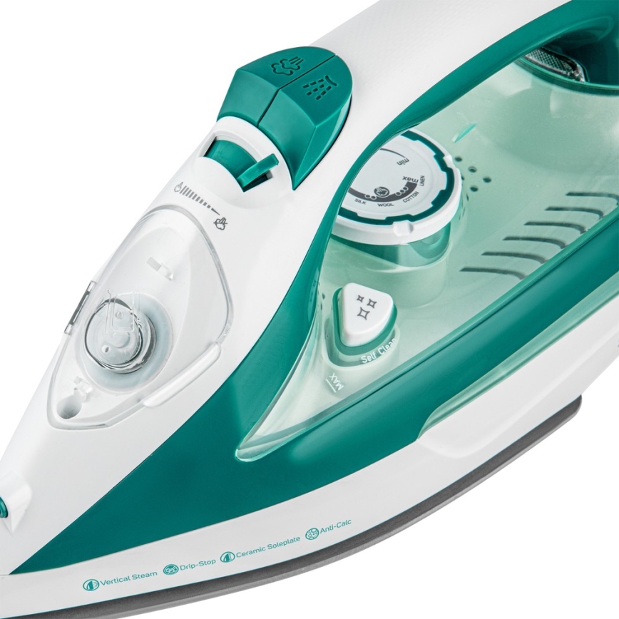 Sencor - Парна ютия 2600W/230V тюркоаз/бяла