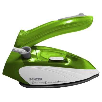 Sencor - Парна ютия за път 1100W/115V/230V зелена