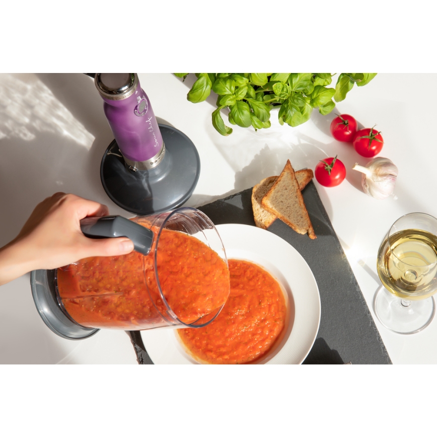 Sencor - Пасатор 4в1 1200W/230V неръждаема стомана/лилав