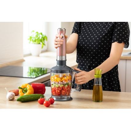 Sencor - Пасатор 4в1 1200W/230V неръждаема стомана/розово златист