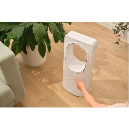 Sencor - Подов безперков вентилатор 50W/230V бял + дистанционно управление