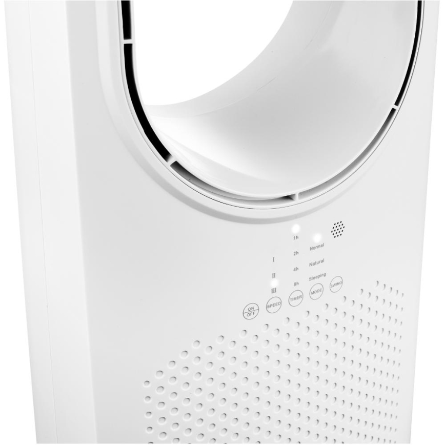 Sencor - Подов безперков вентилатор 50W/230V бял + дистанционно управление