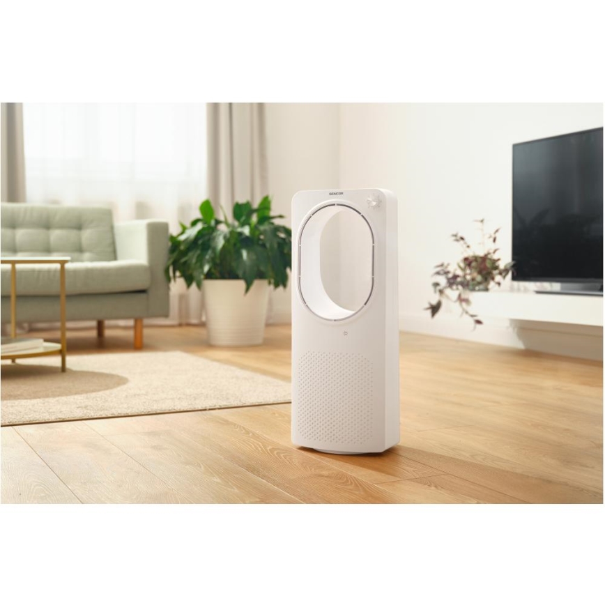 Sencor - Подов безперков вентилатор 50W/230V бял