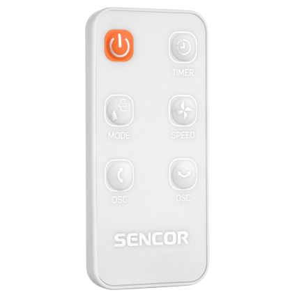 Sencor - Подов вентилатор 3D UltraSilent 26W/230V бял + дистанционно управление