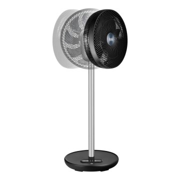 Sencor - Подов вентилатор 3D UltraSilent 26W/230V Wi‑Fi черен + дистанционно управление