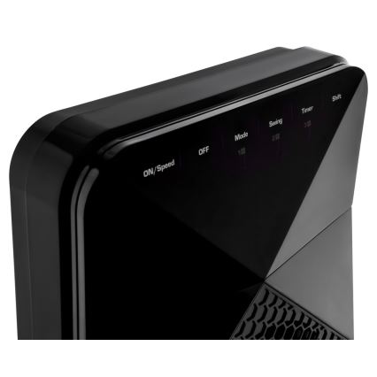 Sencor - Подов вентилатор UltraThin 90W/230V черен + дистанционно управление