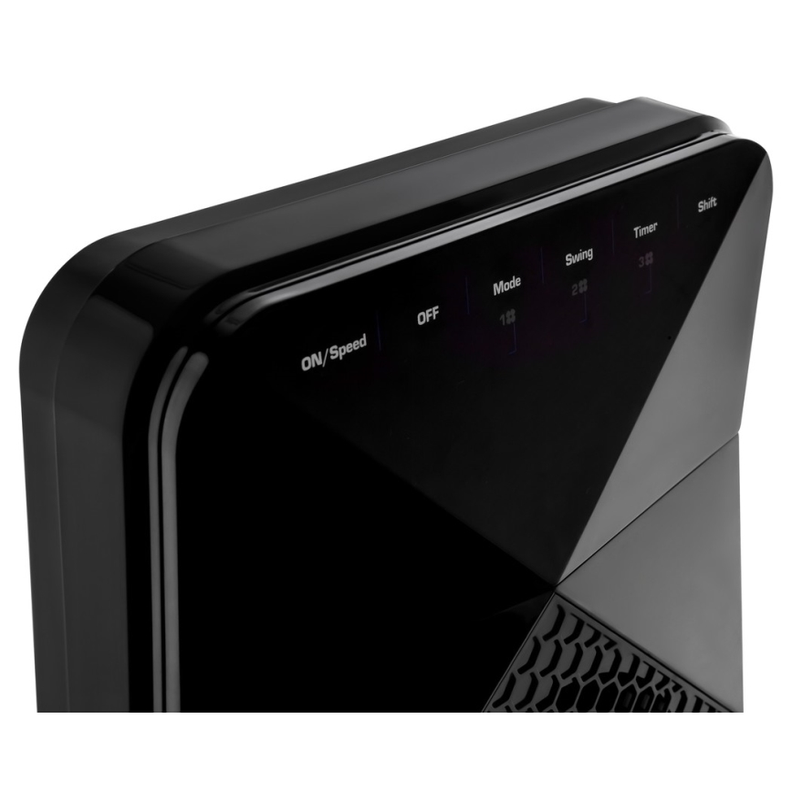 Sencor - Подов вентилатор UltraThin 90W/230V черен + дистанционно управление