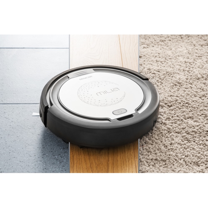 Sencor - Прахосмукачка робот с моп 2в1 15W/14,4V 1500 mAh черна