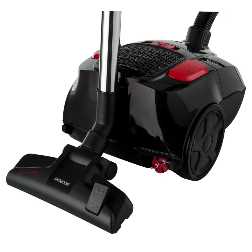 Sencor - Прахосмукачка с торбичка 3л 700W/230V черна/червена