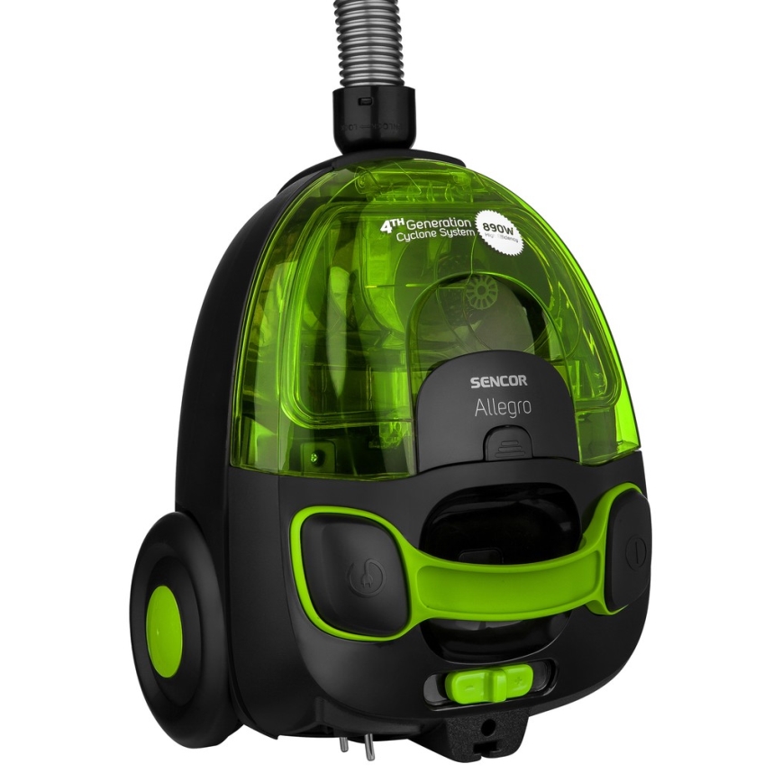 Sencor - Прахосмукачка без торбичка 1,5л 890W/230V зелена/черна