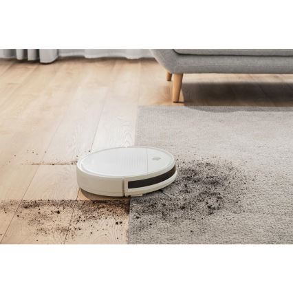 Sencor - Прахосмукачка робот с моп 2в1 18W/1500 mAh бял + дистанционно управление