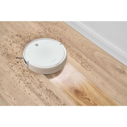 Sencor - Прахосмукачка робот с моп 2в1 18W/1500 mAh бял + дистанционно управление
