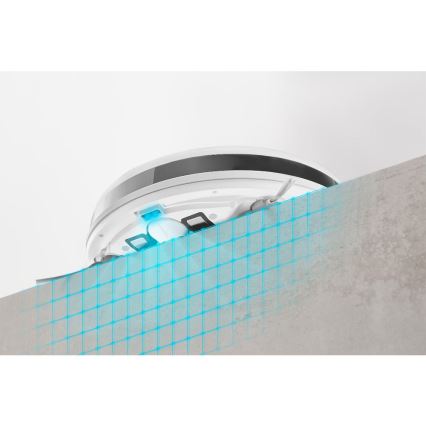 Sencor - Прахосмукачка робот с моп 2в1 18W/1500 mAh бял + дистанционно управление