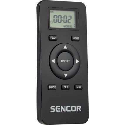 Sencor - Прахосмукачка робот с моп 2в1 25W 2600 mAh черна/сребриста + дистанционно