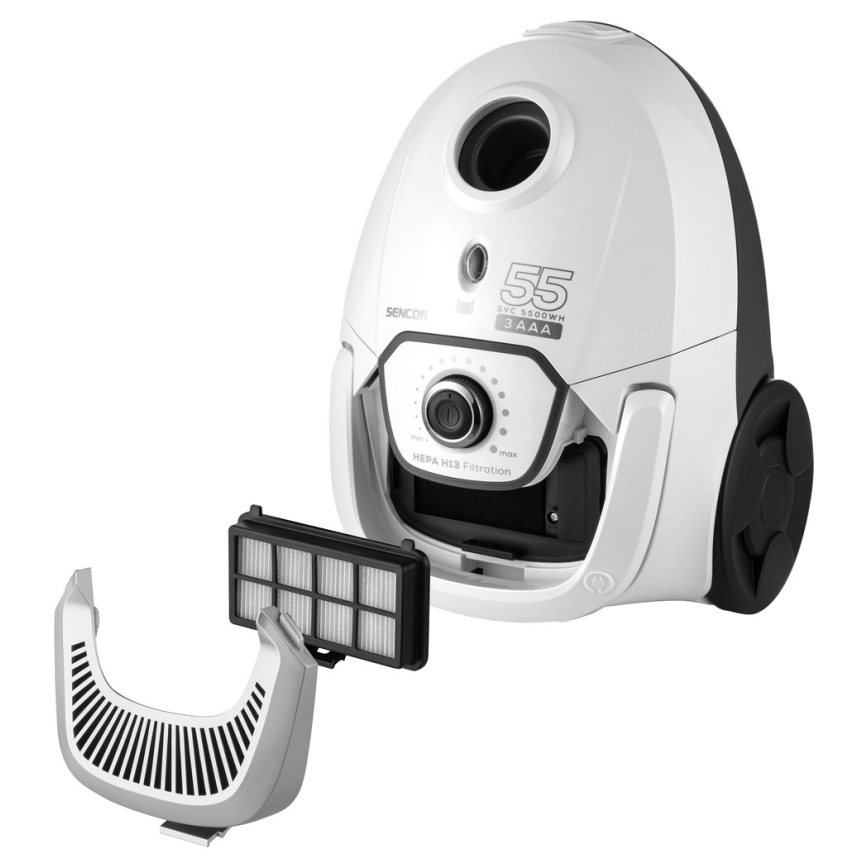 Sencor - Прахосмукачка с торбичка 2 л 700W/230V бяла