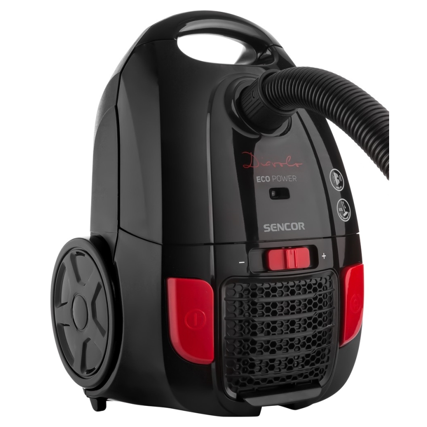 Sencor - Прахосмукачка с торбичка 3л 700W/230V черна/червена